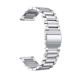 strap belt compatible with one plus watch strap size - 22mm - metal stainless steel chain silver