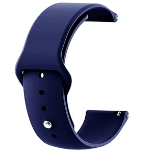 strap belt compatible with one plus watch strap size - 22mm - silicon navy blue