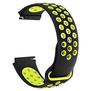 strap belt compatible with one plus watch strap size - 22mm black and green