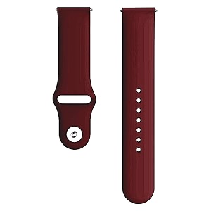 strap belt compatible with one plus watch strap size - 22mm - silicon wine red