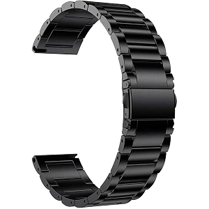 strap belt compatible with one plus watch strap size - 22mm - metal stainless steel chain black