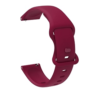 strap belt compatible with one plus watch strap size - 22mm - double lock wine red