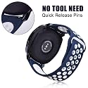 Strap Belt Compatible with One Plus Watch, Strap Size - 22MM (Navy Blue and White)