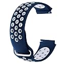 Strap Belt Compatible with One Plus Watch, Strap Size - 22MM (Blue and White)