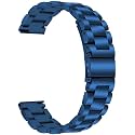 Strap Belt Compatible with One Plus Watch, Strap Size - 22MM - Metal Stainless Steel Chain (Blue)