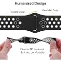 Strap Belt Compatible with One Plus Watch, Strap Size - 22MM (Black and White)