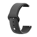 Strap Belt Compatible with One Plus Watch, Strap Size - 22MM - Silicon (Black)