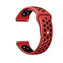 Strap Belt Compatible with One Plus Watch, Strap Size - 22MM (Red And Black)