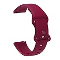 Strap Belt Compatible with One Plus Watch, Strap Size - 22MM - Double Lock (Wine Red)