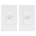 LIDER 20A Blank Face GFCI, Self-Test, LED Indicator, UL Listed, Anti-Interference (No-False-Trip) Protection, Outlet Protection, Screwless Wall Plate, White, 2 Pack