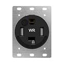 LIDER 30 Amp Flush Dryer Receptacle, NEMA 14-30R, UL Listed, Matte Black