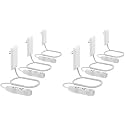 LIDER Flat-Face Outlet Extender with 3 Receptacles, Ultra-Thin Wall Plate Plug with Cord Extender and 3-Outlet Power Strip, 3ft Cord, LWE3-315-W3P, 1625W, ETL Listed, Matte White, 6-Pack