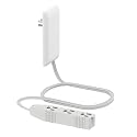 LIDER Flat-Face Outlet Extender, 3 Receptacles, 3ft Cord, 1625W, Ultra-Thin