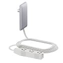 LIDER Flat-Face Outlet Extender, 3 Receptacles, 8ft Cord, 1625W, ETL Listed
