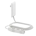 LIDER Flat-Face Outlet Extender, 3 Receptacles, 8ft Cord, 1625W, Ultra-Thin