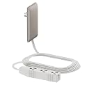 LIDER Flat-Face Outlet Extender, 3 Receptacles, 8ft Cord, 1625W, ETL Listed