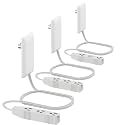 LIDER Flat-Face Outlet Extender, 3 Receptacles, 3ft Cord, 1625W, 3-Pack