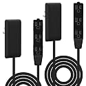 LIDER Flat-Face Outlet Extender, 3 Receptacles, 8ft Cord, 1625W, 2-Pack