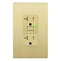 LIDER GFCI Outlet 20Amp, Brushed Wall Plate, ETL Listed, Matte Gold