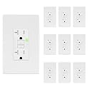 LIDER GFCI Outlet 20Amp, GFCI Receptacle, ETL Listed, Matte White, 10-Pack