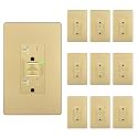 LIDER GFCI Outlet 20Amp, GFCI Receptacle, ETL Listed, Matte Gold, 10-Pack