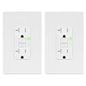 LIDER GFCI Outlet 20Amp, GFCI Receptacle, ETL Listed, Matte White, 2-Pack