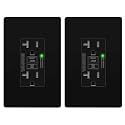 LIDER GFCI Outlet 20Amp, GFCI Receptacle, ETL Listed, Matte Black, 2-Pack