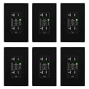 LIDER GFCI Outlet 20Amp, GFCI Receptacle, ETL Listed, Matte Black, 6-Pack