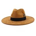 LIDHAY Big Wide Brim Fedora Hats for Women Men Western Suede Hat Panama Hat Outdoor Hats
