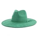 LIDHAY Big Wide Brim Fedora Hats for Women Men Western Suede Hat Large Felt Panama Hat Rancher Hat