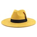 LIDHAY Big Wide Brim Fedora Hats for Women Men Western Suede Hat Panama Hat Outdoor Hats