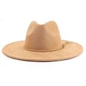 LIDHAY Big Wide Brim Fedora Hats for Women Men Western Suede Hat Large Felt Panama Hat Rancher Hat