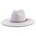 LIDHAY Big Wide Brim Fedora Hats for Women Men Western Suede Hat Large Felt Panama Hat Rancher Hat