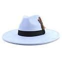 LIDHAY Big Wide Brim Fedora Hats for Women Men Western Suede Hat Panama Hat Outdoor Hats