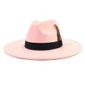LIDHAY Big Wide Brim Fedora Hats for Women Men Western Suede Hat Panama Hat Outdoor Hats