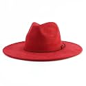 LIDHAY Big Wide Brim Fedora Hats for Women Men Western Suede Hat Large Felt Panama Hat Rancher Hat