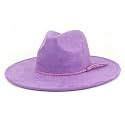 LIDHAY Big Wide Brim Fedora Hats for Women Men Western Suede Hat Large Felt Panama Hat Rancher Hat