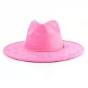 LIDHAY Big Wide Brim Fedora Hats for Women Men Western Suede Hat Large Felt Panama Hat Rancher Hat