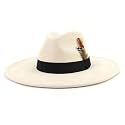 LIDHAY Big Wide Brim Fedora Hats for Women Men Western Suede Hat Panama Hat Outdoor Hats