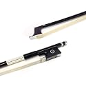 LIEKE Carbon Fiber Violin Bow 1/4 size Lightweight Fiddle Bow (1/4 size, Coffee)