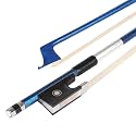 LIEKE Carbon Fiber Violin Bow 1/8 size LightWeight Bow for Kids Students (1/8 size, Blue)