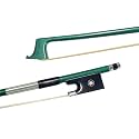 LIEKE Carbon Fiber Violin Bow 1/4 size Lightweight Fiddle Bow (1/4 size, Black)