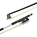 LIEKE Carbon Fiber Violin Bow 4/4 Full Size - Black
