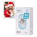 Liene Zink Pearl K100 Photo Paper 2x3″ 50 Sheets, Premium Photo Printer Paper w/Adhesive Back, Waterproof, Smudge Proof, Tear Proof, Instant Photo Paper Compatible w/Liene 2x3″ Photo Printer Scrapbook