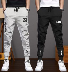 Lieo Trend Solid Men Black Grey Track
