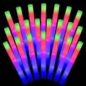 LifBetter 30 Pcs Foam Glow Sticks Bulk,Led Glow Sticks with 3 Modes Colorful Flashing,Long Life Battery Glow In The Dark Party Supplies for Weddings,Parties,Festivals,Sporting Events