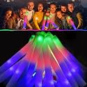 LifBetter 70 Pcs Foam Glow Sticks Bulk,Led Glow Sticks with 3 Modes Colorful Flashing,Long Life Battery Glow In The Dark Party Supplies for Weddings,Parties,Festivals,Sporting Events