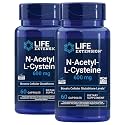Life Extension N-Acetyl-L-Cysteine (NAC),Immune,Respiratory,Liver Health,NAC 600 mg,Potent antioxidant Support,Free-radicals,Easy to Absorb,60 Capsules,(Pack of 2)