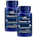 Life Extension Vitamin D3 25 mcg (1000 IU), Immune System Support, Bone Health, Whole-Body Health, Value Size, Gluten-Free, Non-GMO, 250 softgels (Pack of 2)