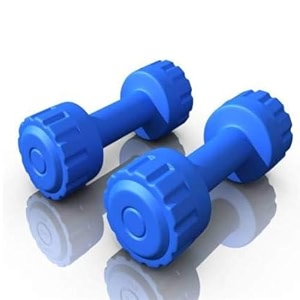 dumbbell set pvc dumbbells 6kg 3kgx2 blue fixed style polyvinyl chloride pvc material for home workout